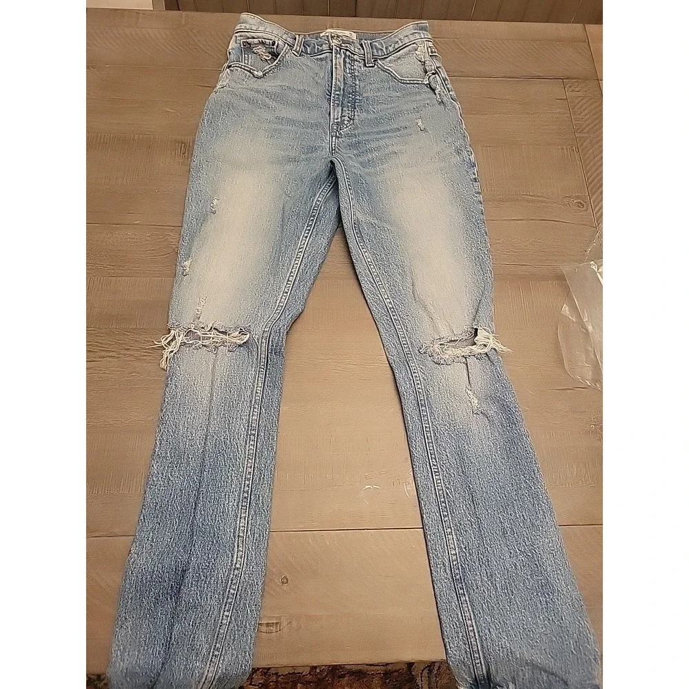Abercrombie & Fitch Jeans Womans‎ Blue Kilburn High Rise Skinny Button Fly Y2K